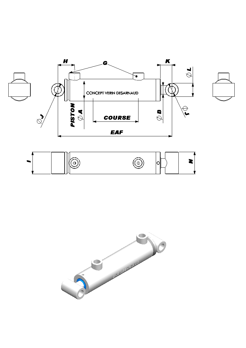 Assemblage du verin selectionne
